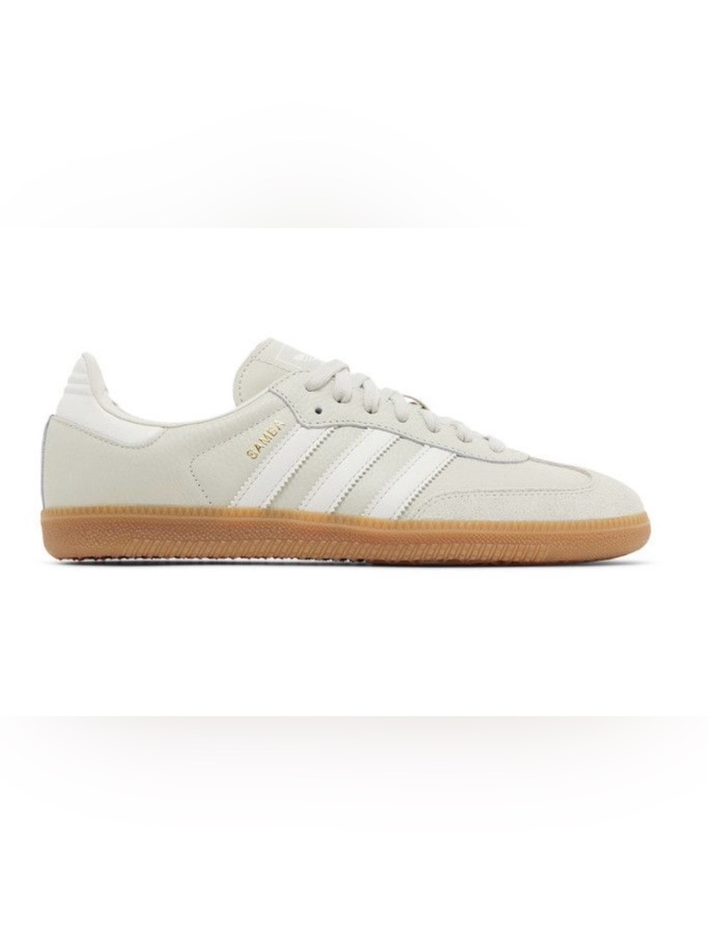 adidas Off-White Samba Trainer with Gum Sole